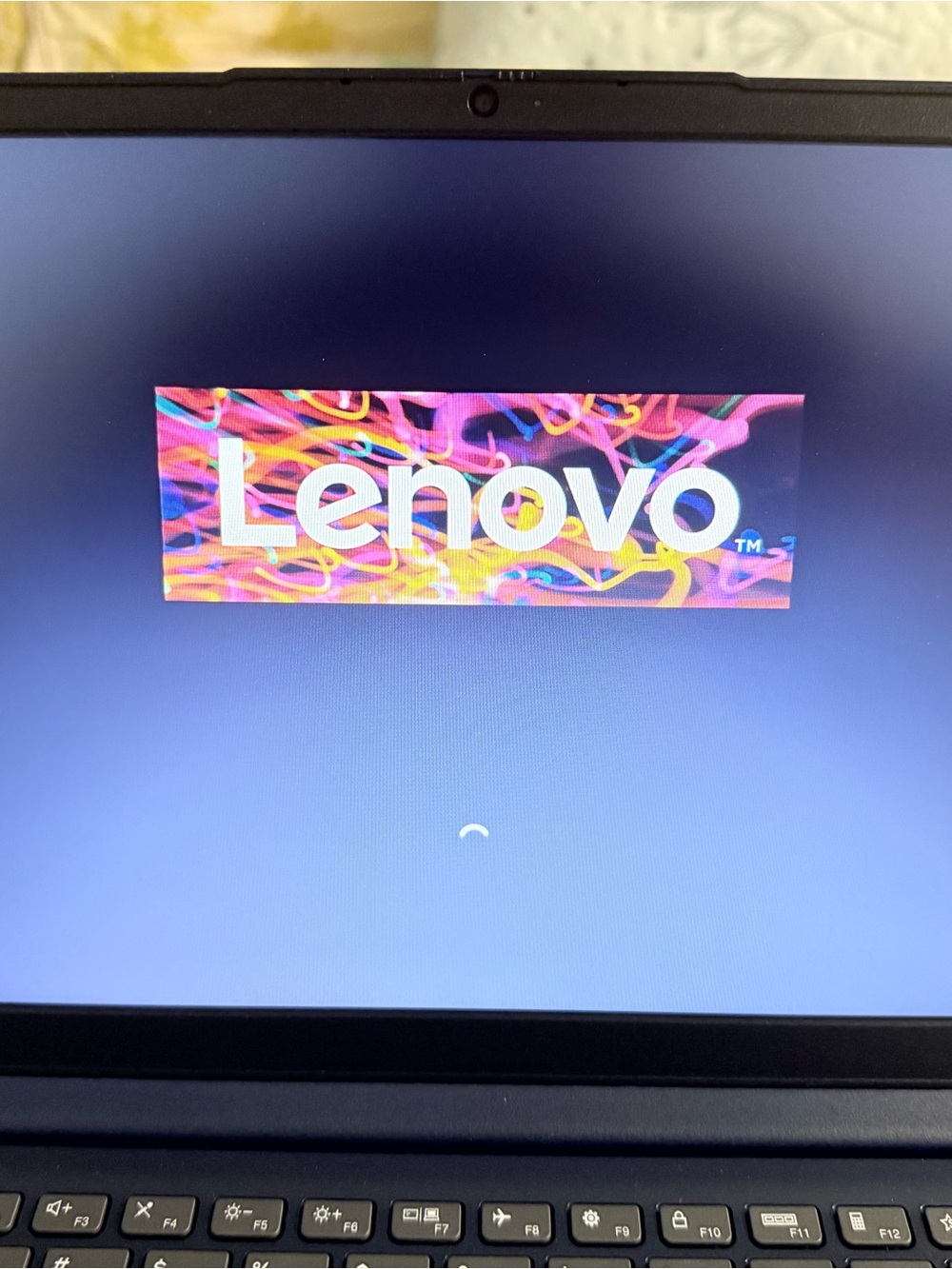 Lenovo Navy Blue Laptop with Charger and Pink Mouse - Picture 4 of 13